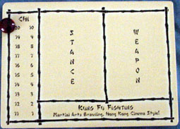 Kung Fu Fighting player board